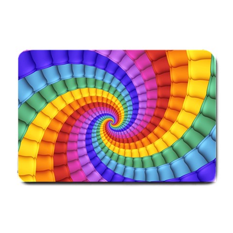 Psychedelic Rainbow Spiral Small Doormat from ArtsNow.com 24 x16  Door Mat