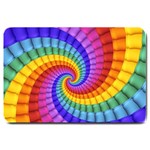 Psychedelic Rainbow Spiral Large Doormat