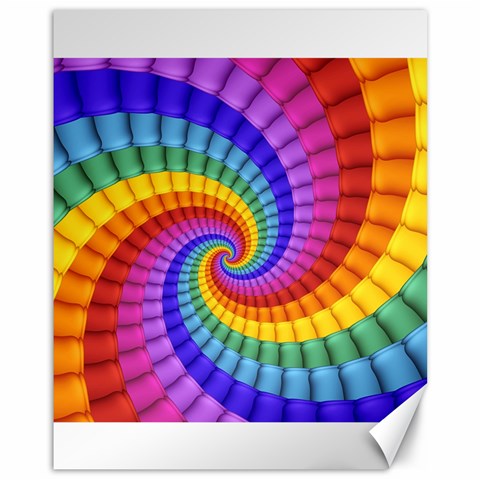 Psychedelic Rainbow Spiral Canvas 11  x 14  from ArtsNow.com 10.95 x13.48  Canvas - 1