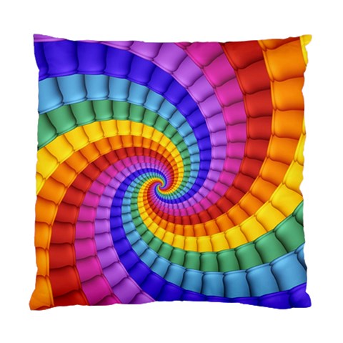 Psychedelic Rainbow Spiral Standard Cushion Case (One Side) from ArtsNow.com Front