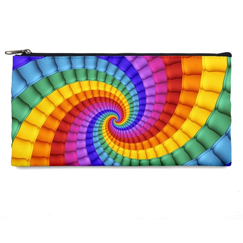 Psychedelic Rainbow Spiral Pencil Case from ArtsNow.com Front