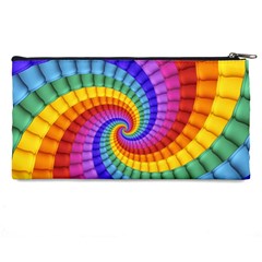 Psychedelic Rainbow Spiral Pencil Case from ArtsNow.com Back