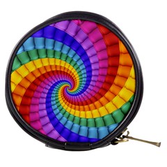 Psychedelic Rainbow Spiral Mini Makeup Bag from ArtsNow.com Front