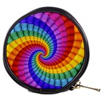 Psychedelic Rainbow Spiral Mini Makeup Bag