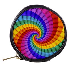 Psychedelic Rainbow Spiral Mini Makeup Bag from ArtsNow.com Back