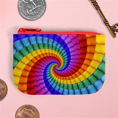 Psychedelic Rainbow Spiral Mini Coin Purse from ArtsNow.com Front