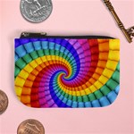 Psychedelic Rainbow Spiral Mini Coin Purse