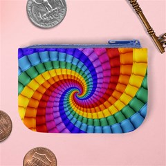 Psychedelic Rainbow Spiral Mini Coin Purse from ArtsNow.com Back