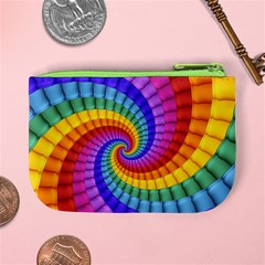 Psychedelic Rainbow Spiral Mini Coin Purse from ArtsNow.com Back