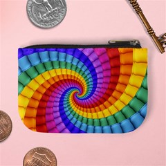 Psychedelic Rainbow Spiral Mini Coin Purse from ArtsNow.com Back