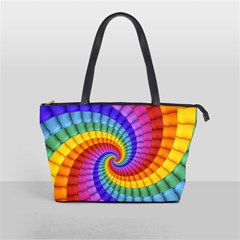 Psychedelic Rainbow Spiral Classic Shoulder Handbag from ArtsNow.com Front