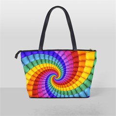 Psychedelic Rainbow Spiral Classic Shoulder Handbag from ArtsNow.com Back