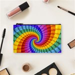 Psychedelic Rainbow Spiral Cosmetic Bag (Small)