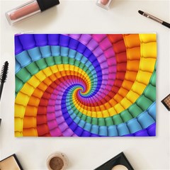 Psychedelic Rainbow Spiral Cosmetic Bag (XL) from ArtsNow.com Front