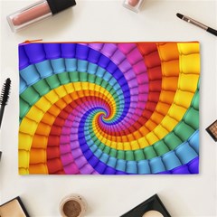 Psychedelic Rainbow Spiral Cosmetic Bag (XL) from ArtsNow.com Front