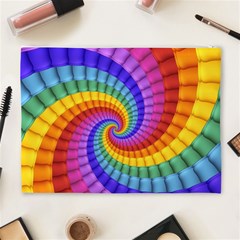 Psychedelic Rainbow Spiral Cosmetic Bag (XL) from ArtsNow.com Back