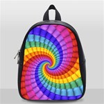 Psychedelic Rainbow Spiral School Bag (Small)