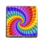 Psychedelic Rainbow Spiral Memory Card Reader (Square)