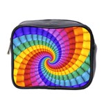 Psychedelic Rainbow Spiral Mini Toiletries Bag (Two Sides)