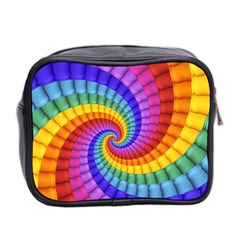 Psychedelic Rainbow Spiral Mini Toiletries Bag (Two Sides) from ArtsNow.com Back