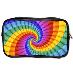 Psychedelic Rainbow Spiral Toiletries Bag (Two Sides) from ArtsNow.com Front