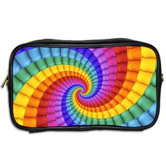 Psychedelic Rainbow Spiral Toiletries Bag (Two Sides) from ArtsNow.com Back