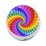 Psychedelic Rainbow Spiral 4-Port USB Hub (Two Sides)