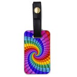 Psychedelic Rainbow Spiral Luggage Tag (one side)