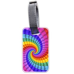 Psychedelic Rainbow Spiral Luggage Tag (two sides) from ArtsNow.com Front