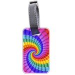 Psychedelic Rainbow Spiral Luggage Tag (two sides)