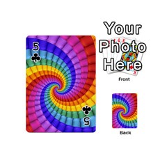 Psychedelic Rainbow Spiral Playing Cards 54 (Mini) from ArtsNow.com Front - Club5