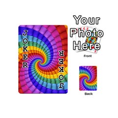 Psychedelic Rainbow Spiral Playing Cards 54 (Mini) from ArtsNow.com Front - Joker1