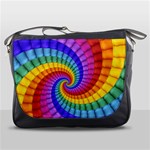 Psychedelic Rainbow Spiral Messenger Bag