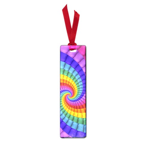 Psychedelic Rainbow Spiral Small Book Mark from ArtsNow.com Front