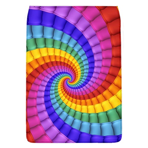 Psychedelic Rainbow Spiral Removable Flap Cover (L) from ArtsNow.com Front