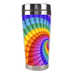 Psychedelic Rainbow Spiral Stainless Steel Travel Tumbler