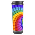 Psychedelic Rainbow Spiral Travel Tumbler