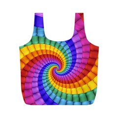 Psychedelic Rainbow Spiral Full Print Recycle Bag (M) from ArtsNow.com Front