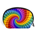 Psychedelic Rainbow Spiral Accessory Pouch (Large)