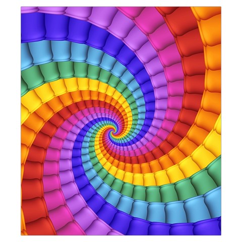 Psychedelic Rainbow Spiral Drawstring Pouch (Small) from ArtsNow.com Front