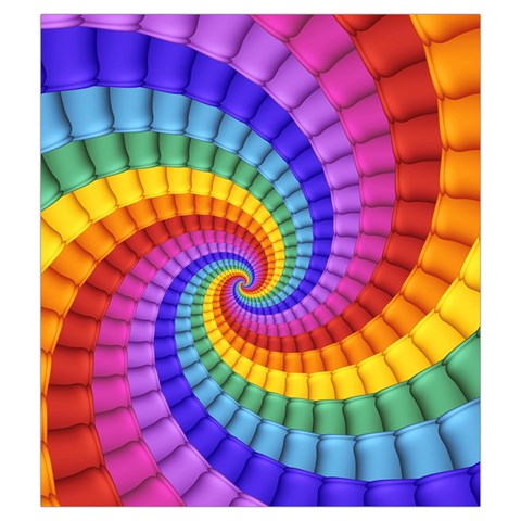 Psychedelic Rainbow Spiral Drawstring Pouch (Medium) from ArtsNow.com Front