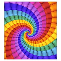 Psychedelic Rainbow Spiral Drawstring Pouch (Large) from ArtsNow.com Front