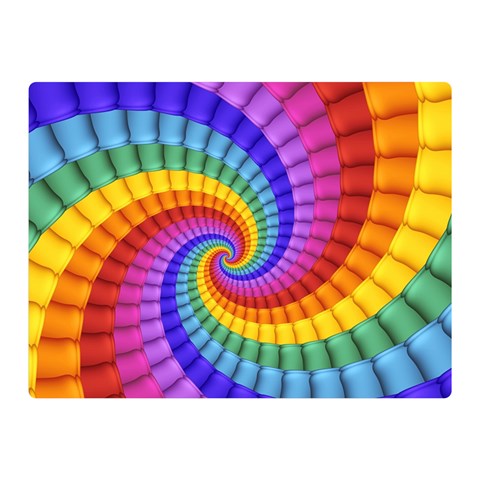 Psychedelic Rainbow Spiral Double Sided Flano Blanket (Mini) from ArtsNow.com 35 x27  Blanket Front