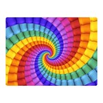 Psychedelic Rainbow Spiral Double Sided Flano Blanket (Mini)