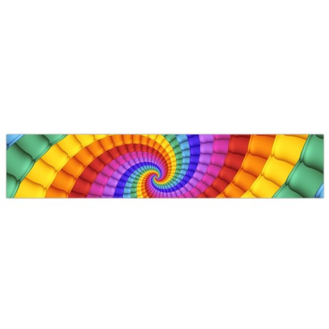 Psychedelic Rainbow Spiral Flano Scarf (Small) from ArtsNow.com Front