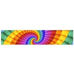 Psychedelic Rainbow Spiral Flano Scarf (Small)