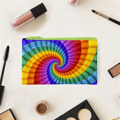 Psychedelic Rainbow Spiral Cosmetic Bag (XS) from ArtsNow.com Front