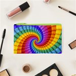 Psychedelic Rainbow Spiral Cosmetic Bag (XS)