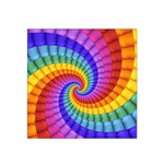 Psychedelic Rainbow Spiral Satin Bandana Scarf