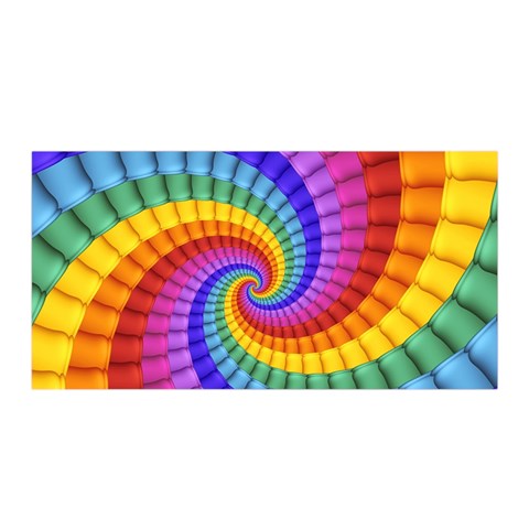 Psychedelic Rainbow Spiral Satin Wrap from ArtsNow.com Front